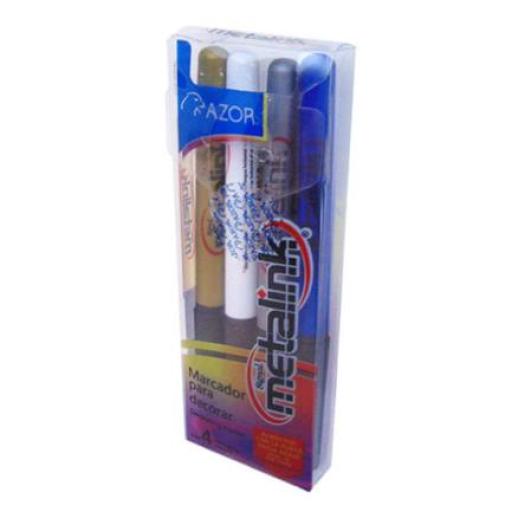 [SIGNAL_30174] Signal Marcador Permanente Signal Metalink Punta Fina Colores Surtidos C/4 Pzas