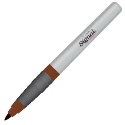 [SIGNAL_30007] Signal Marcador Permanente Signal Fino 30007 Punta Fina Color Café C/12 Pzas
