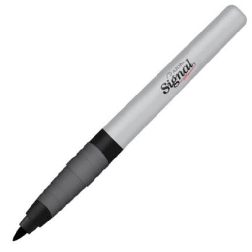 [SIGNAL_30001 SIGNAL] Signal Marcador Permanente Signal Fino Punta Bala Color Negro C/12 Pzas