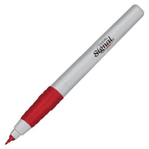[SIGNAL_37002] Signal Marcador Permanente Signal Ultrafino Color Rojo C/12 Pzas