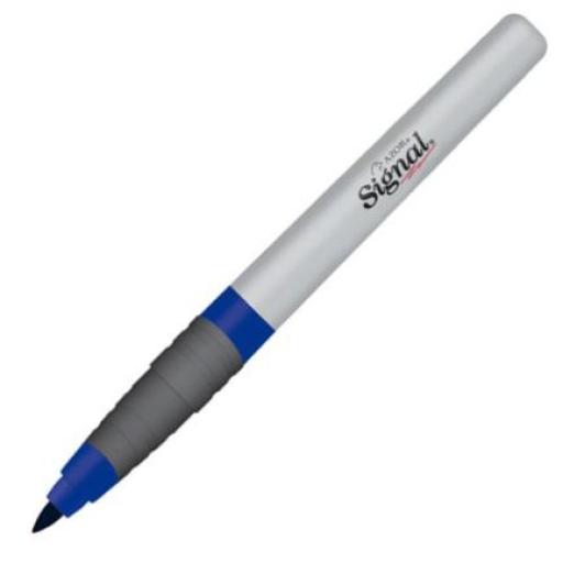 [SIGNAL_30003 SIGNAL] Signal Marcador Permanente Signal Fino Punta Bala Color Azul C/12 Pzas