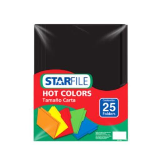 [STARFILE_PH0051] STARFILE Folder StarFile Hot Colors Carta Color Negro C/25 Pzas