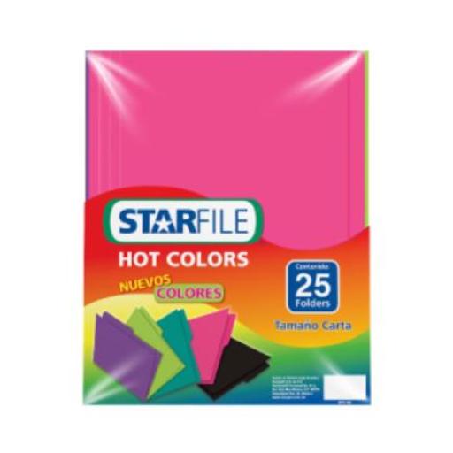 [STARFILE_PH0052] STARFILE Folder StarFile Hot Colors Carta Color Arcoiris Cromático C/25 Pzas
