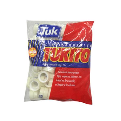 [TUK_310520] TUK CINTA TUK ADHESIVA TRANSPARENTE TUKITO 12X2.5 C/120
