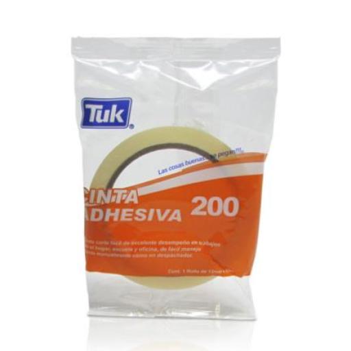 [TUK_200 12X65] TUK Cinta Adhesiva Tuk 200 Transparente 12mmx65m