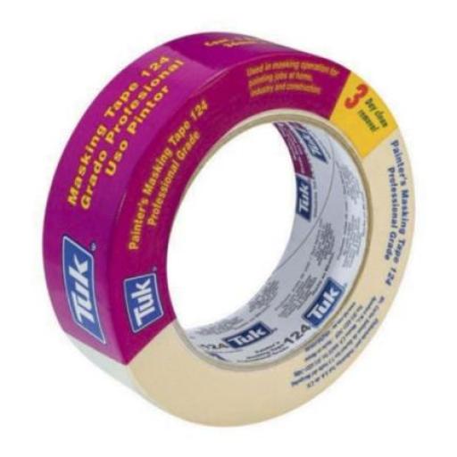 [TUK_124 36X50] TUK Cinta Adhesiva Tuk Masking Tape 124 Grado Profesional 36mmx50m Pieza
