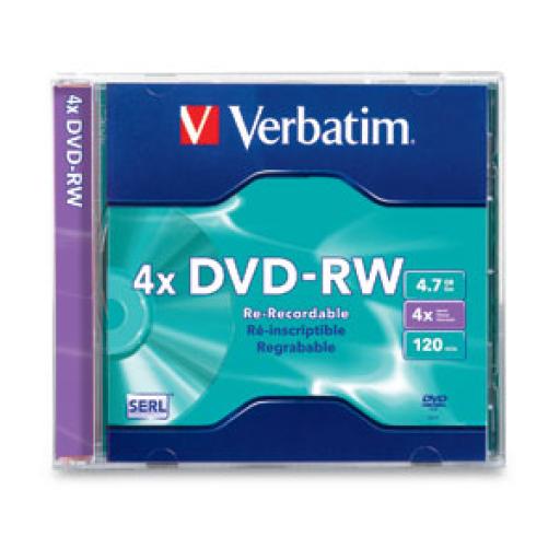 [VERBATIM_94836] Verbatim DVD-RW Verbatim 4.7GB DL+4X Single Jewel Case
