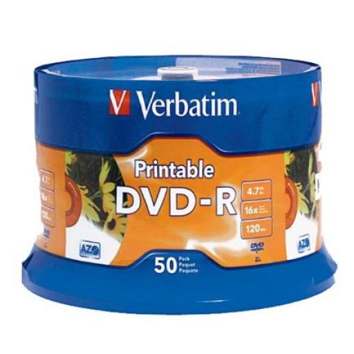 [VERBATIM_95137] Verbatim DVD-R Verbatim 4.7GB 16X Blanco Ink C/50