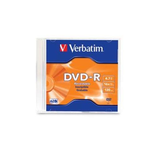 [VERBATIM_95093] Verbatim DVD-R Verbatim 4.7GB 16X Single Slim Case