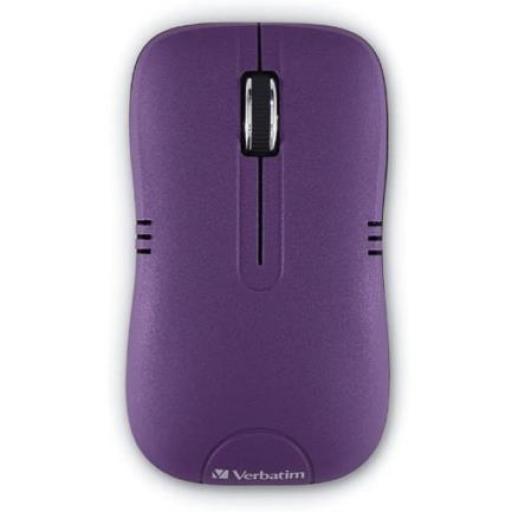 [VERBATIM_99781] Verbatim Mouse Verbatim Serie Commuter Óptico Inalámbrico P/Notebooks Color Púrpura Mate