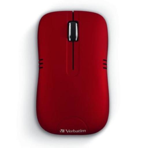[VERBATIM_99767] Verbatim Mouse Verbatim Serie Commuter Óptico Inalámbrico 1200 dpi Color Rojo Mate