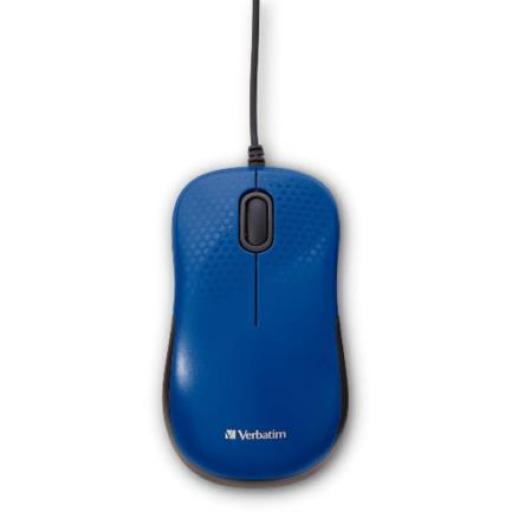 [VERBATIM_70233] Verbatim Mouse Verbatim Silent Corded Óptico Color Azul