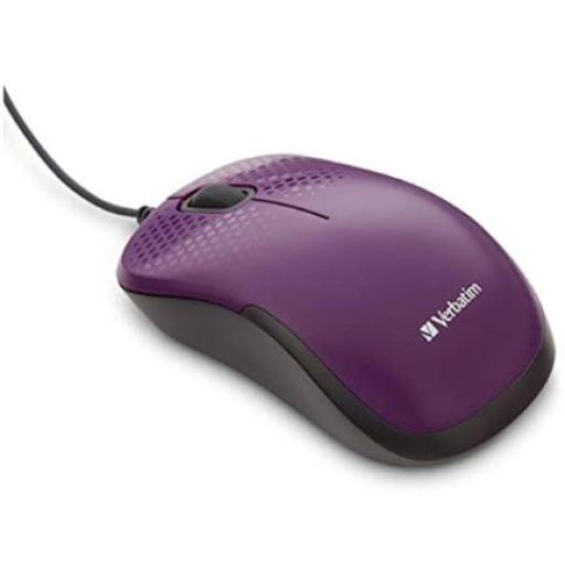 [VERBATIM_70235] Verbatim Mouse Verbatim Silent Corded Óptico Color Violeta