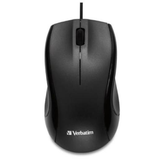 [VERBATIM_99728] Verbatim Mouse Verbatim Wired USB 1000 ppi Color Negro