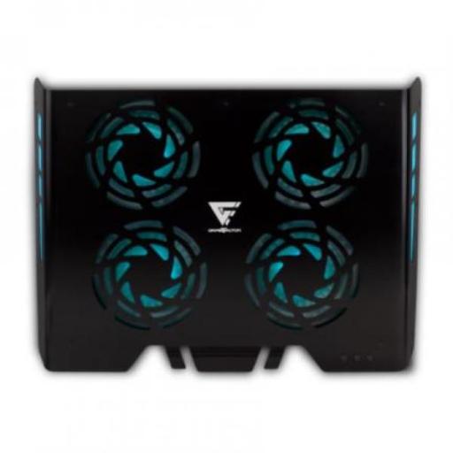 [VORAGO_CPG400] Vorago Base Enfriadora Game Factor CPG400 Laptop 4 Ventiladores RGB Aluminio USB Color Negro
