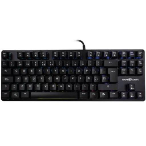 [VORAGO_KBG500-BL] Vorago Teclado Mecánico Game Factor KBG500-BL RGB Tenkeyless USB Switch Azul Color Negro