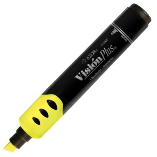 [VISIONPLUS_2600AM] Vision Plus Marcador Resaltador Visión Plus Color Amarillo Fluorescente C/12 Pzas