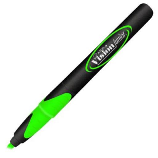 [VISIONPLUS_2800VE] Vision Plus Marcador Resaltador Visión Junior Color Verde Fluorescente C/12 Pzas