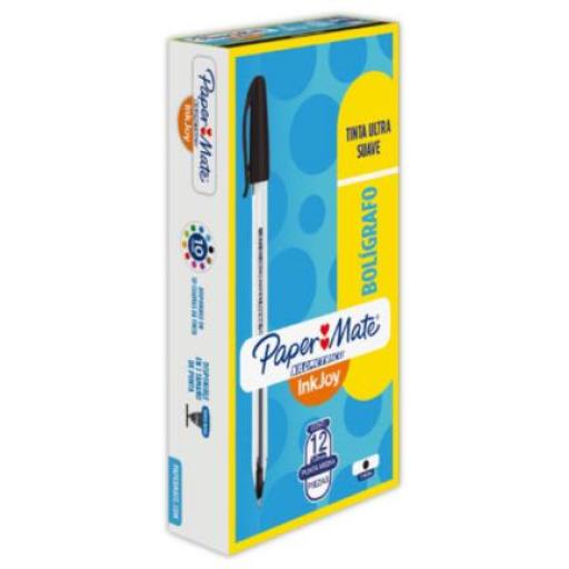 [PAPERMATTE_17490113533] PAPERMATTE  BOLIGRAFO PAPERMATE KILOMETRICO NEGRO 1.0MM PQTE/12