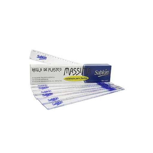 [SABLON_1071] Sablon REGLA SABLON 30CMS PLASTICA NO ASTILLABLE AZUL C/25