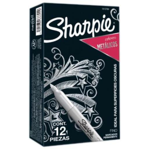 [SANFORD_39100] Sanford Marcador Sanford 39100 Sharpie Metalico Plata C/12