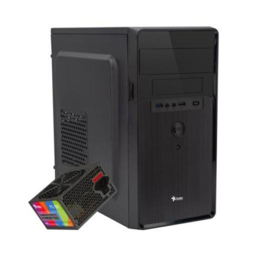 [XZEAL_STPGAC5B] XZEAL Gabinete Stylos Micro ATX Fuente de Poder 500W Color Negro