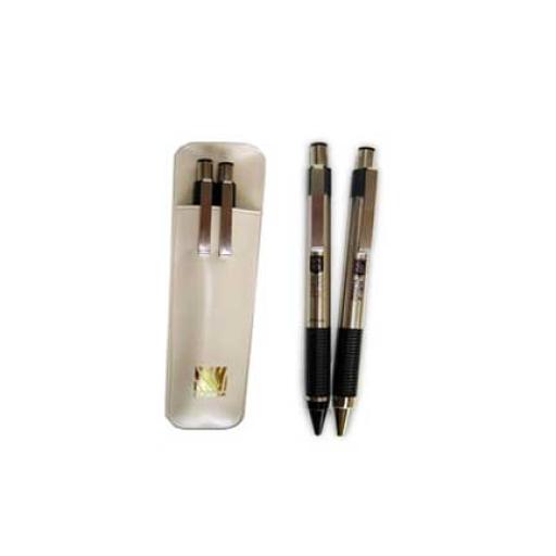 [ZEBRA_5000] Zebra JUEGO BOLIGRAFO LAPICERO ZEBRA 5000 METALLICO NEGRO C/2PIEZAS