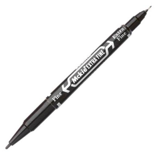 [ZEBRA_4000] Zebra MARCADOR ZEBRA MCKIE EXTRAFINO PERMANENTE DOBLE PUNTA NEGRO