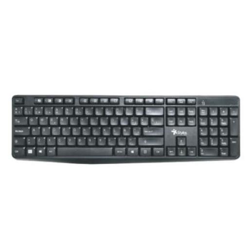 [XZEAL_STPTEC4B] XZEAL Teclado Stylos Tech Inalámbrico Ergonómico USB Color Negro