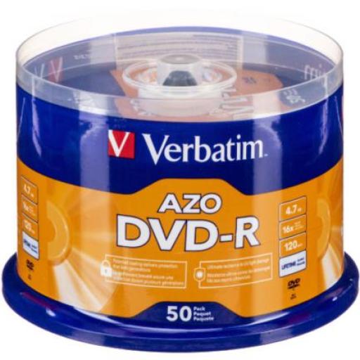 [VERBATIM_95101] Verbatim DVD-R Verbatim AZO 4.7GB/120min 16X Tray VL Spindle C/50