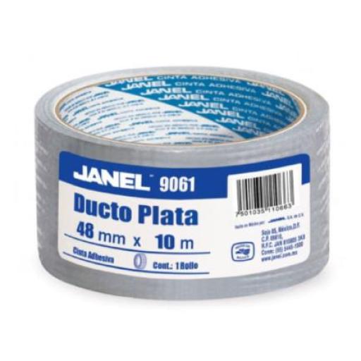 [JANEL_1284810122] Janel Cinta Adhesiva Janel Ducto 9061 Plata 48mmx10m Pza