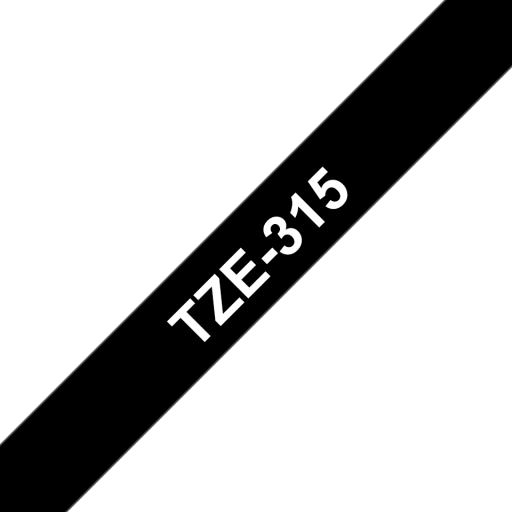 [BROTHER_TZE315] Brother Cinta Brother TZe315 Laminada Texto Blanco sobre Fondo Negro 6mm