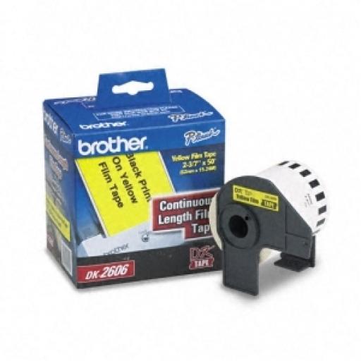 [BROTHER_DK2606] Brother Cinta Brother Plástica Continua Color Amarillo 62mmx15.2m