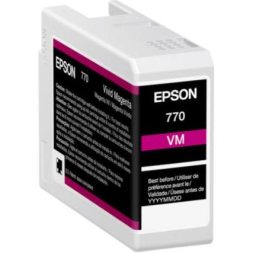 [EPSON_T770320] Epson Tinta Epson UltraChrome PRO10 T770 25ml Color Vivid Magenta