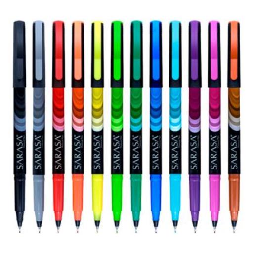 [ZEBRA_4008-46] Zebra Marcador Zebra Sarasa Porous Colores Surtidos Estuche C/12 Pzas