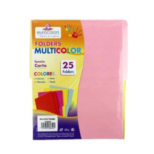 [EUROCOLORS_PU0004] EUROCOLORS Folder Eurocolors Multicolor Arcoíris Pastel C/25 Pzas