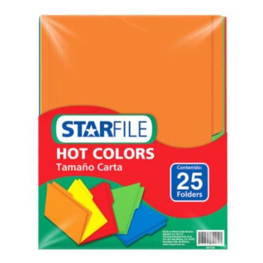 [STARFILE_PH0040] STARFILE Folder StarFile Hot Colors Carta Arcoíris C/25 Pzas