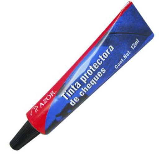 [AZOR_COG7000] Azor Tinta Protectora Stafford P/Cheques Azul 12ml
