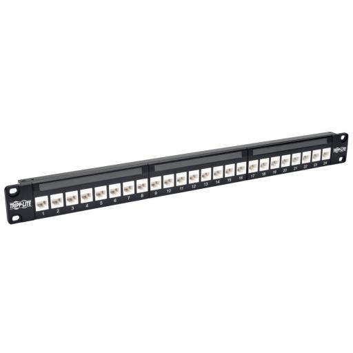 [TRIPPLITE_N254-024-6A] Tripp Lite Panel Conexiones Tripp Lite RJ45 Ethernet de Alimentación Cat6a 24 Puertos en 1U para Instalación en Rack