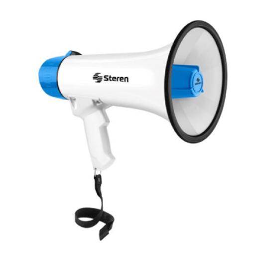 [STEREN_MG-255] Steren Megáfono Steren de Mano 25W Grabador de Voz Batería Recargable