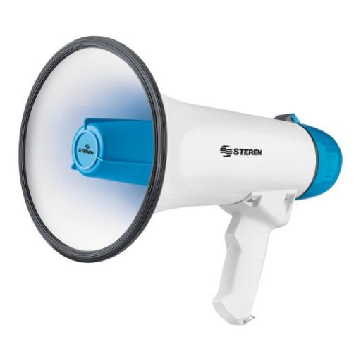 [STEREN_MG-255] Steren Megáfono Steren de Mano 25W Grabador de Voz Batería Recargable