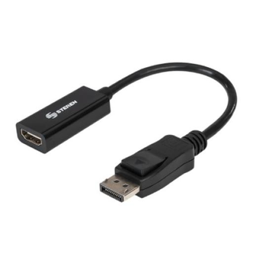[STEREN_506-450] Steren Adaptador Steren DisplayPort a HDMI Salida de Video Color Negro