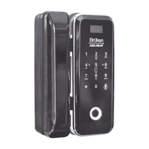 [BRUKENASSAABLOY_BRK3550] BRUKEN ASSA ABLOY Cerrojo Electrónico con Lector de Huella/ Contraseña/ Tarjeta para Puerta de Vidrio