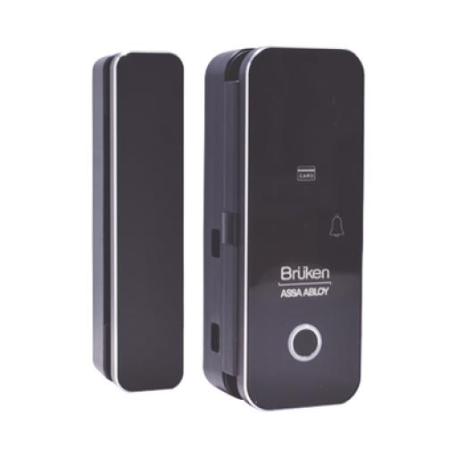 [BRUKENASSAABLOY_BRK3553] BRUKEN ASSA ABLOY Cerrojo Electrónico con Lector de Huella / Tarjeta para Puerta de Vidrio