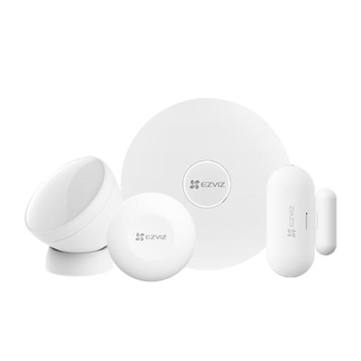 [EZVIZ_CS-B1] EZVIZ Kit de Alarma Inalambrico / Incluye: 1 Hub, 1 Sensor PIR, 1 Contacto Magnético y 1 Smart Boton / Configuración y Visualización por App Móvil EZVIZ / Protocolo Zigbee