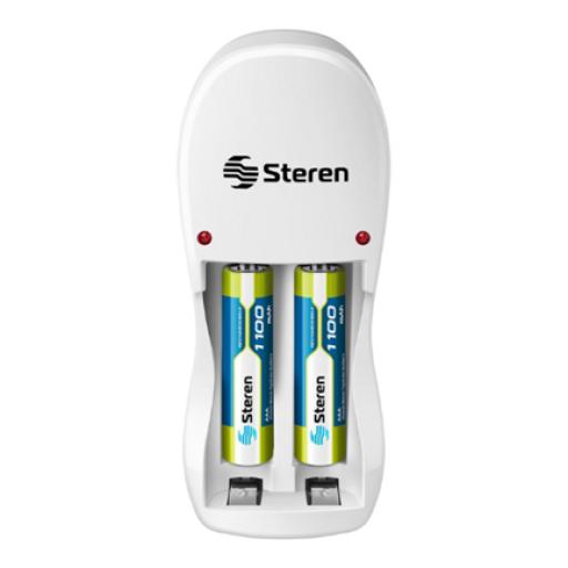 [STEREN_CRG-005] Steren Cargador de Pilas Steren para AA/AAA LED Incluye 2 Pilas AAA