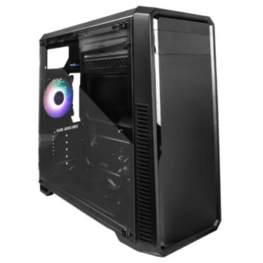 [VORAGO_CSG300] Vorago Gabinete Game Factor CSG300 ATX USB 3.0 Ventilador 120mm Cristal Color Negro