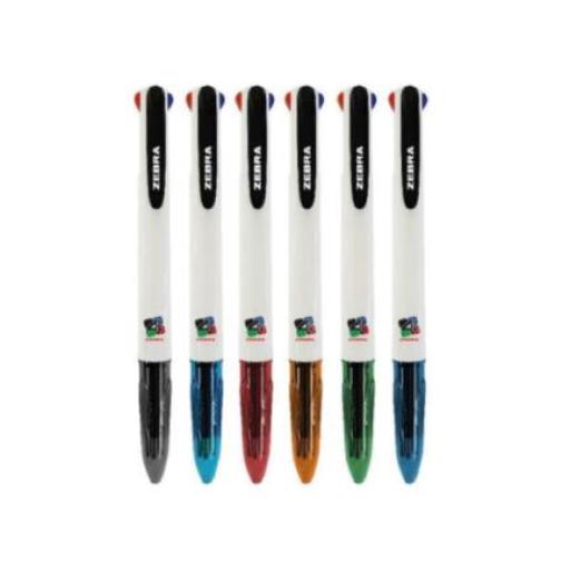 [ZEBRA_7941-06] Zebra Bolígrafo Zebra 4 Color Retráctil Multifuncional Mediano