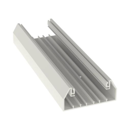 [PANDUIT_T70BIW8] Panduit Base para canaleta T-70, de PVC rígido, con orificios perforados para montaje, 103.3 x 44.9 x 2400 mm, Color Blanco Mate