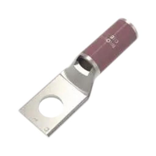 [HUBBELL_HUB-YA2CL2-BOX] Hubbell Zapata Terminal de Compresión BURNDY Cañón Corto para Tornillo de 1/4" y Calibre 2 AWG.